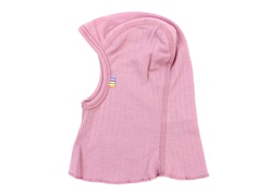 Joha old rose balaclava elephant hat merino wool  